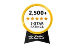 Shopper Approved badge showing 2,500+ five-star ratings