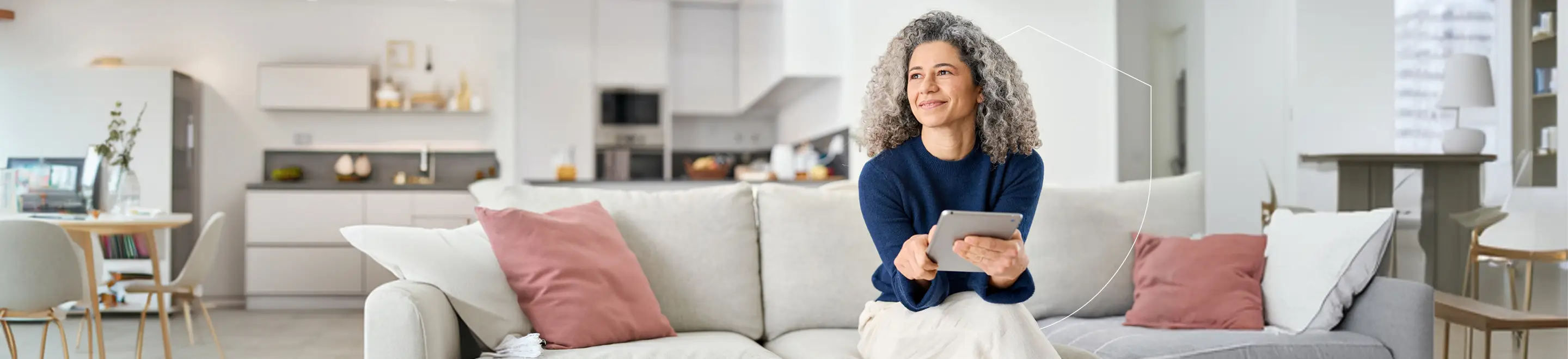 Happy aged homeowner